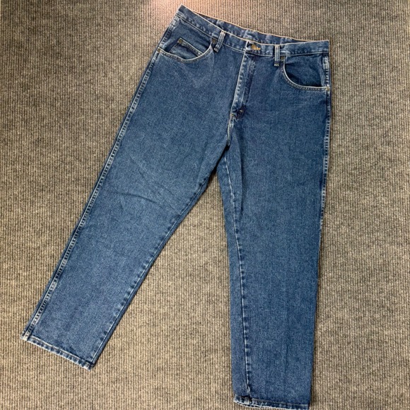 Wrangler Cowboy Cut Jeans Mens 36x30 35001AI Western Straight Leg Blue‎ Denim - Picture 3 of 9